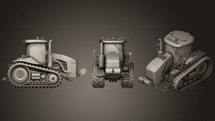 Автомобили и транспорт (Гусеничный трактор, CARS_0329) 3D модель для ЧПУ станка